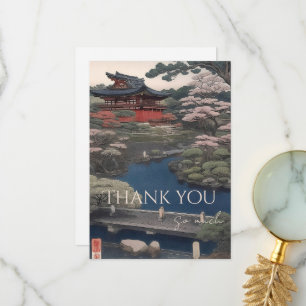 Temple on the river - Japan Thank You Card