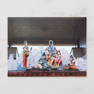 Temple statues postcard