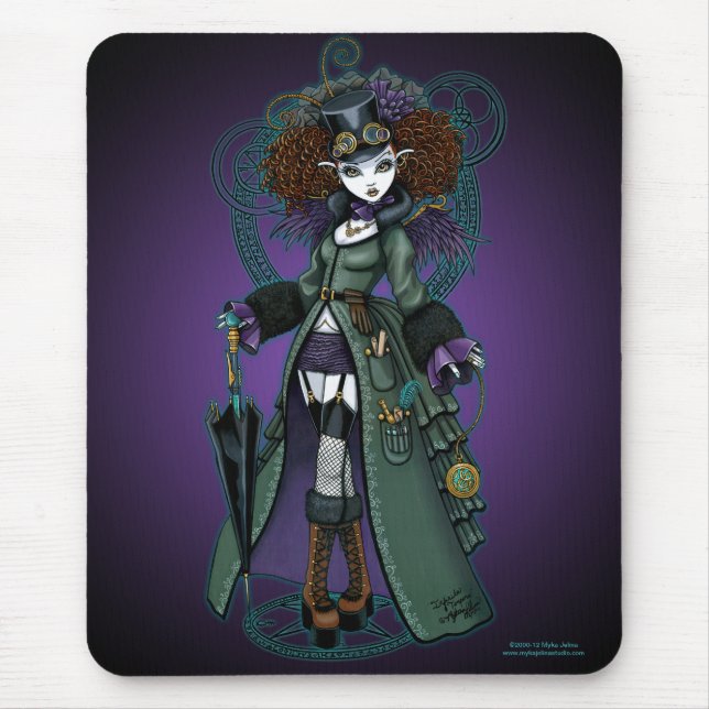 Temple Steampunk Time Traveler Vampire Mousepad (Front)