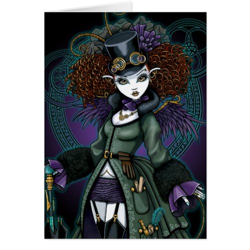 Temple Steampunk Vampire Angel Postcard