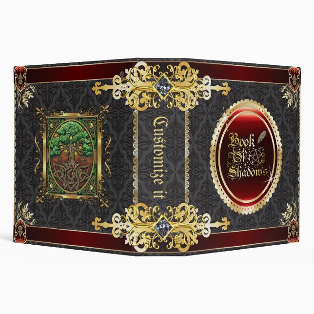 Temple Stone Medieval Witchcraft Book Of Shadows 3 Ring Binder (Background)