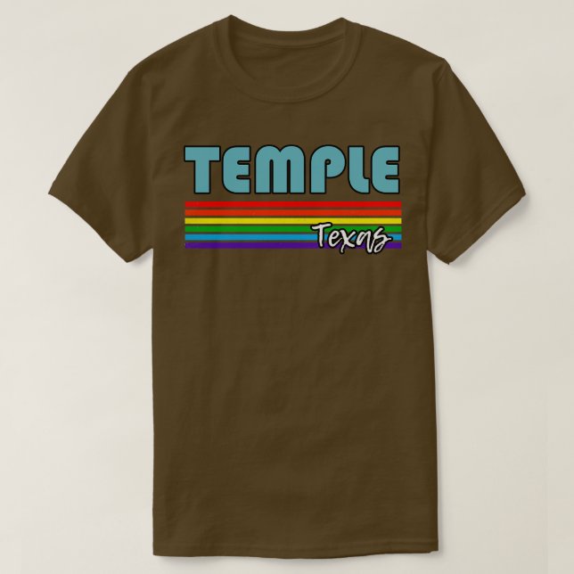 Temple Texas Pride  Temple LGBT Gift LGBTQ Support T-Shirt (Design Front)