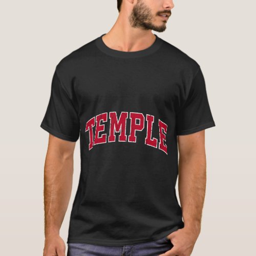 Temple Texas TX Vintage Sports Red T_Shirt