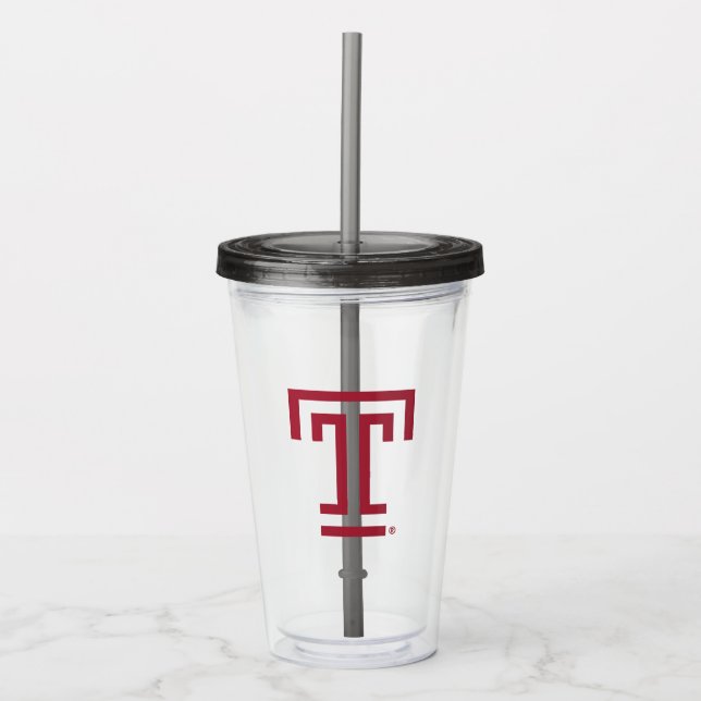 Temple University | Temple T Acrylic Tumbler (Front)
