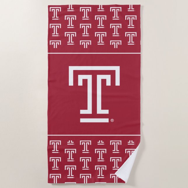 Temple University | Temple T Beach Towel (Front)