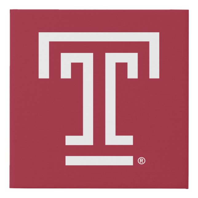 Temple University | Temple T Faux Canvas Print (Front)