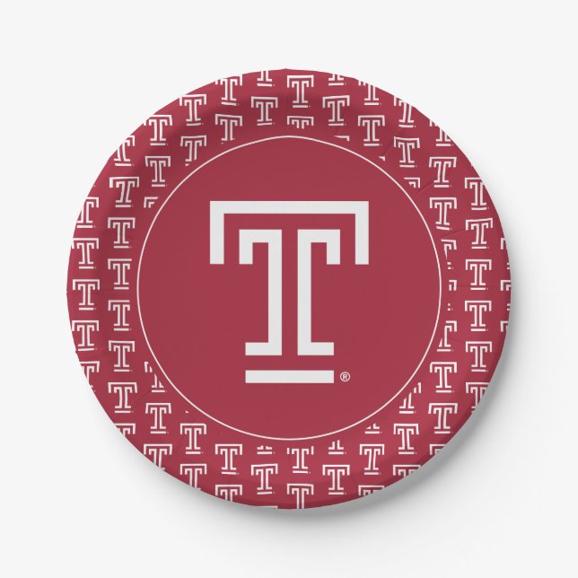 Temple University | Temple T Paper Plates (Front)