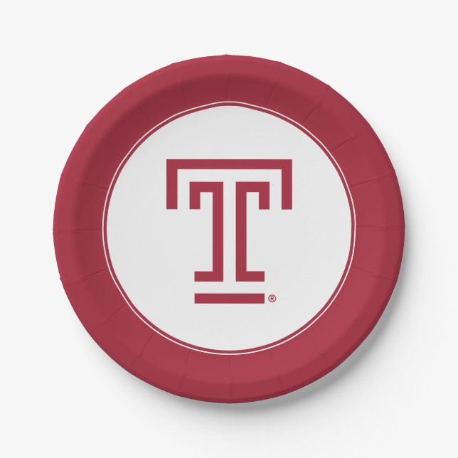 Temple University | Temple T Paper Plates (Front)