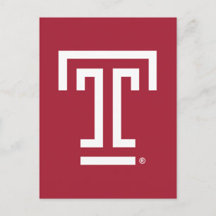 Temple University   Temple T Postcard