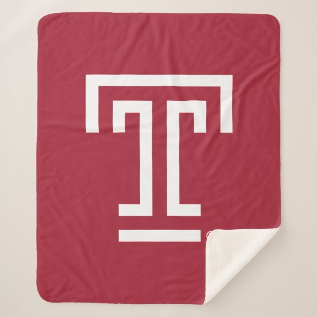 Temple University | Temple T Sherpa Blanket (Front)