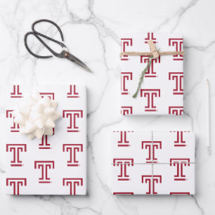 Temple University   Temple T Wrapping Paper Sheets
