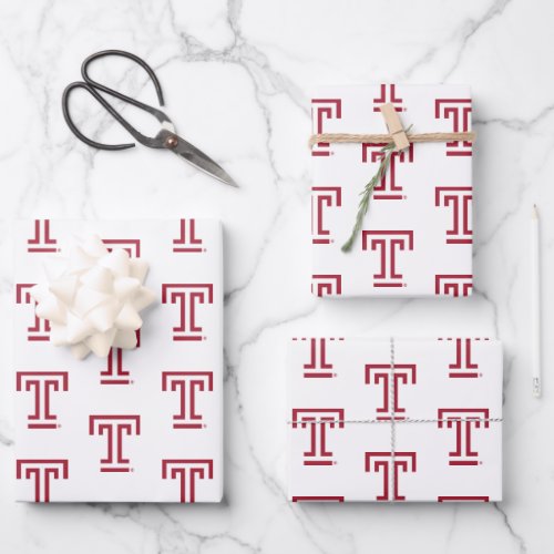 Temple University  Temple T Wrapping Paper Sheets