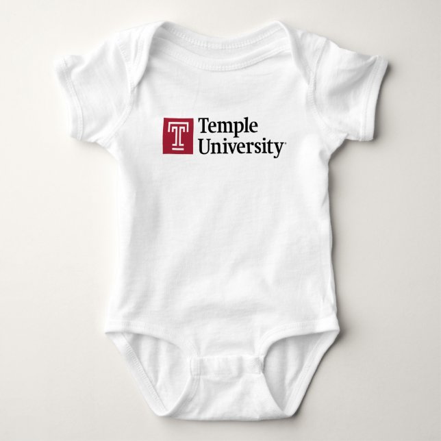 Temple University | Temple University Wordmark Baby Bodysuit (Front)