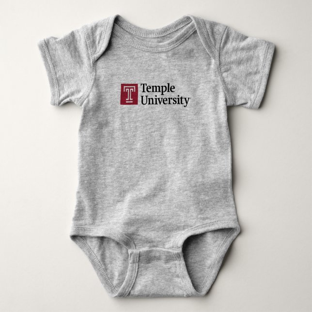 Temple University | Temple University Wordmark Baby Bodysuit (Front)