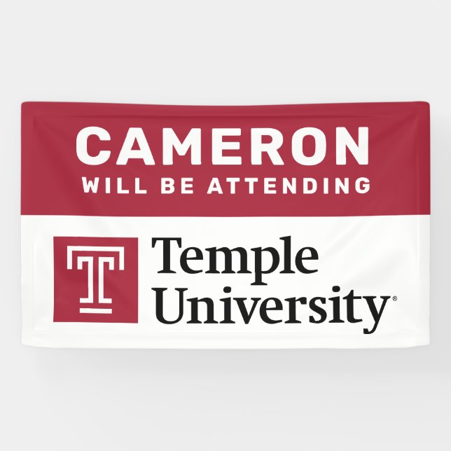 Temple University | Temple University Wordmark Banner (Horizontal)