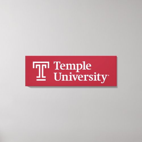 Temple University  Temple University Wordmark Canvas Print