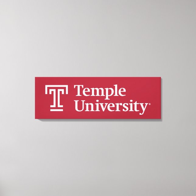 Temple University | Temple University Wordmark Canvas Print (Front)