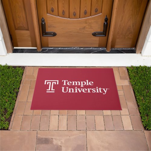 Temple University  Temple University Wordmark Doormat