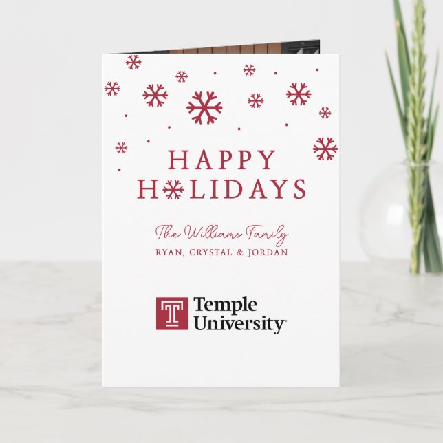 Temple University | Temple University Wordmark Holiday Card (Front)