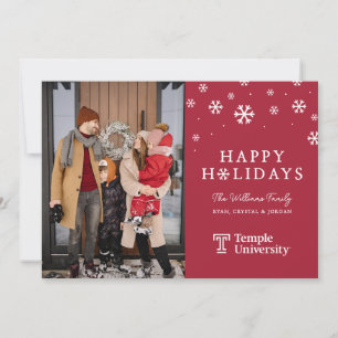 Temple University   Temple University Wordmark Holiday Card
