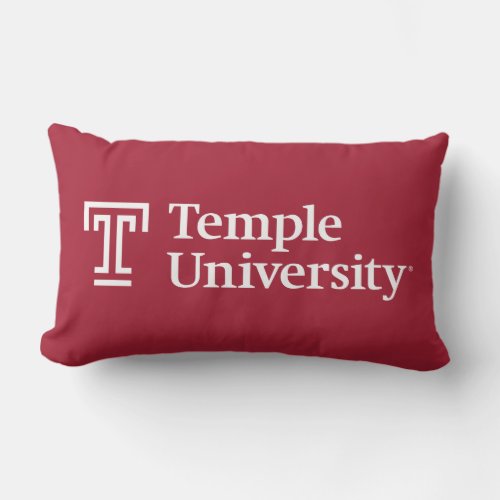 Temple University  Temple University Wordmark Lumbar Pillow