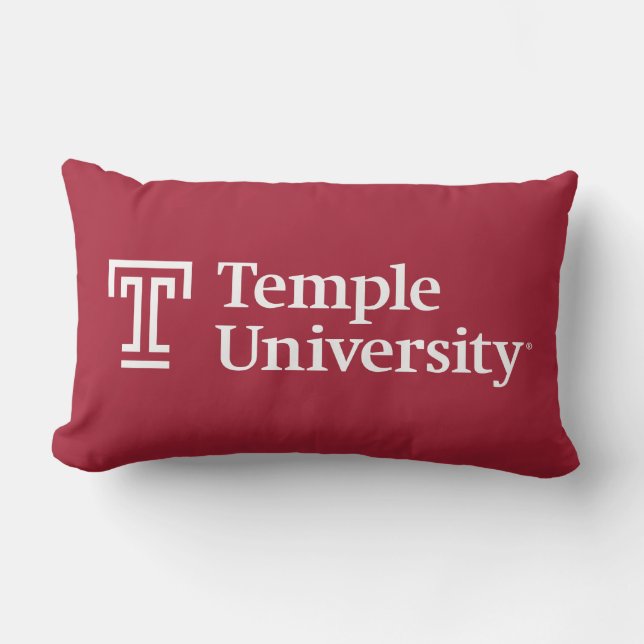Temple University | Temple University Wordmark Lumbar Pillow (Front)