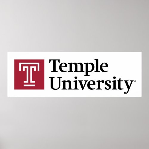 Temple University  Temple University Wordmark Poster