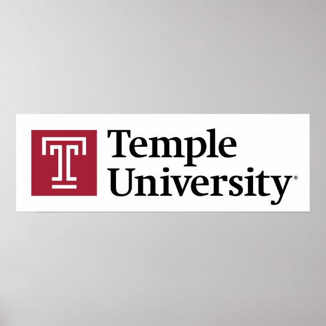 Temple University | Temple University Wordmark Poster (Front)