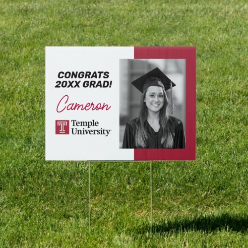 Temple University  Temple University Wordmark Sign