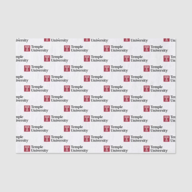 Temple University | Temple University Wordmark Tissue Paper (Front)
