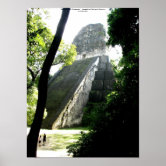 Tikal Temple V Guatemala Framed Print Canvas Poster Mexico 