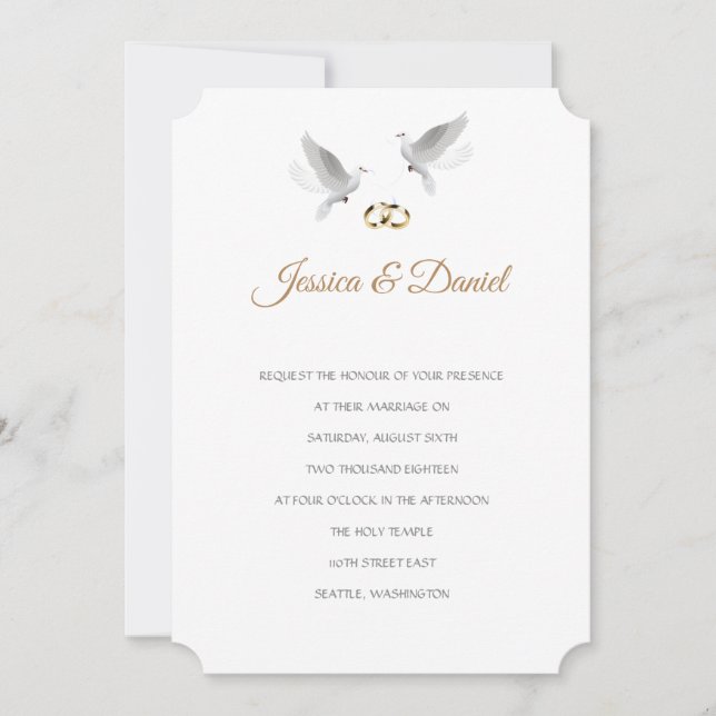 Temple Wedding Invitation (Front)