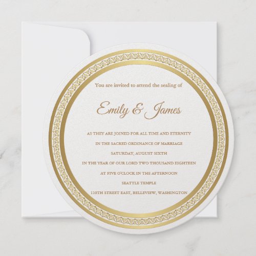 Temple Wedding Invitation_Eternal Circle Invitatio Invitation