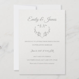 Temple Wedding Invitation-Fancy Heart Invitation