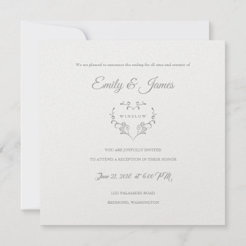 Temple Wedding Reception Card_Fancy Heart Invitati Invitation
