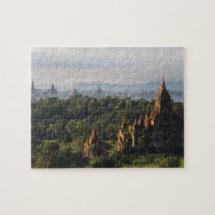 Temples at sunrise, Bagan, Myanmar Jigsaw Puzzle