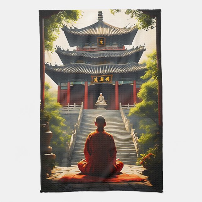 Temple's Quietude Kitchen Towel (Vertical)