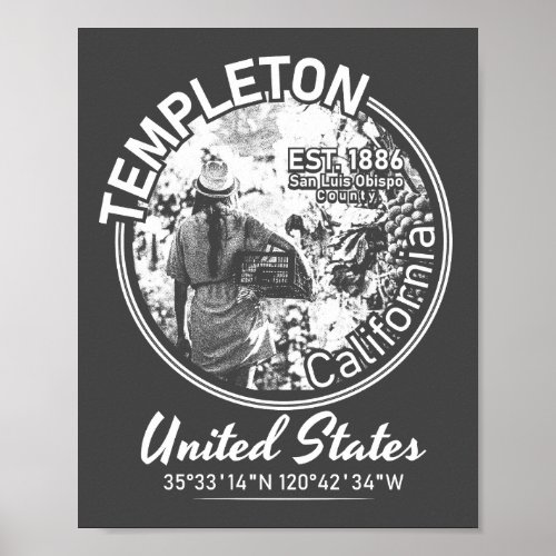 TEMPLETON _ CALIFORNIA VINTAGE POSTER