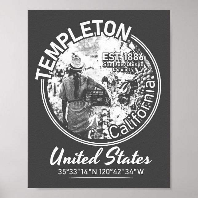 TEMPLETON - CALIFORNIA VINTAGE POSTER (Front)