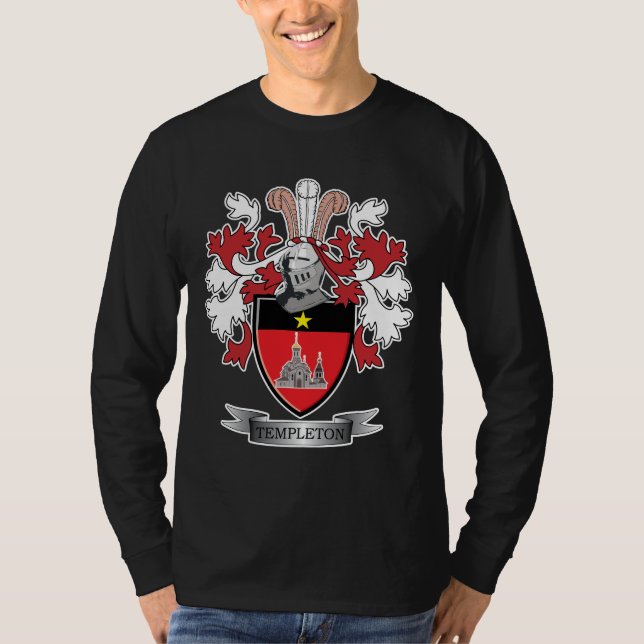 Templeton Family Crest Coat of Arms T-Shirt (Front)