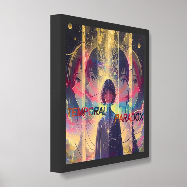 Temporal Paradoxes | Time Travel & Reality Shift Framed Art (Framed Angled)
