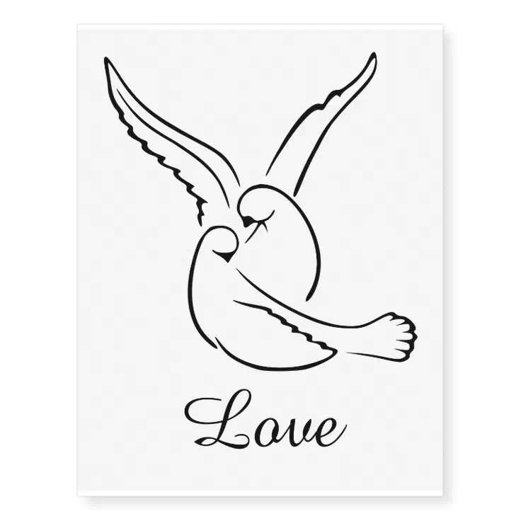 Temporary Doves Tattoo | Zazzle Temporary Doves Tattoo | Zazzle