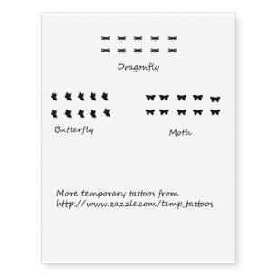 Temporary finger tattoo - Flying insect collection