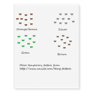 Temporary finger tattoos - Butterflies