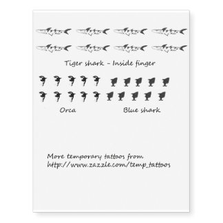 Temporary finger tattoos - Fish collection