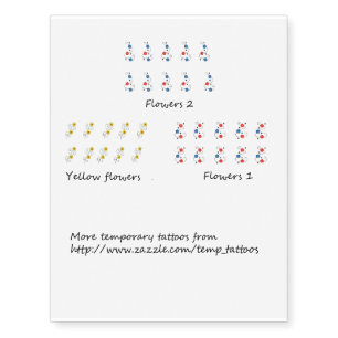 Temporary finger tattoos - Flowers collection