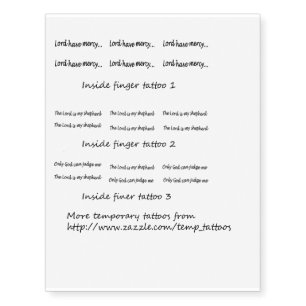 Temporary finger tattoos - Religious quotes