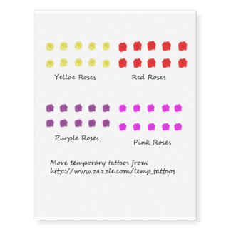 Temporary finger tattoos - Roses