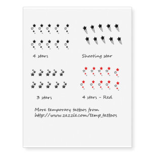 Temporary finger tattoos - Stars designs