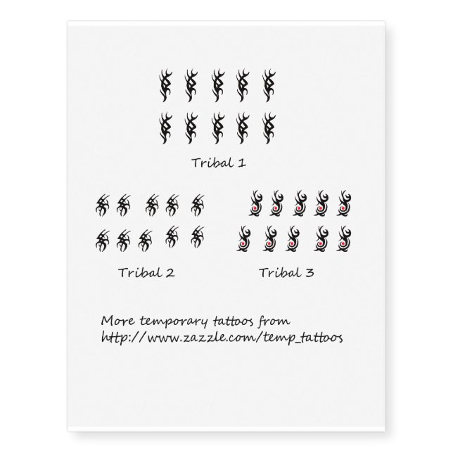 Temporary finger tattoos - Tribal designs (Front)
